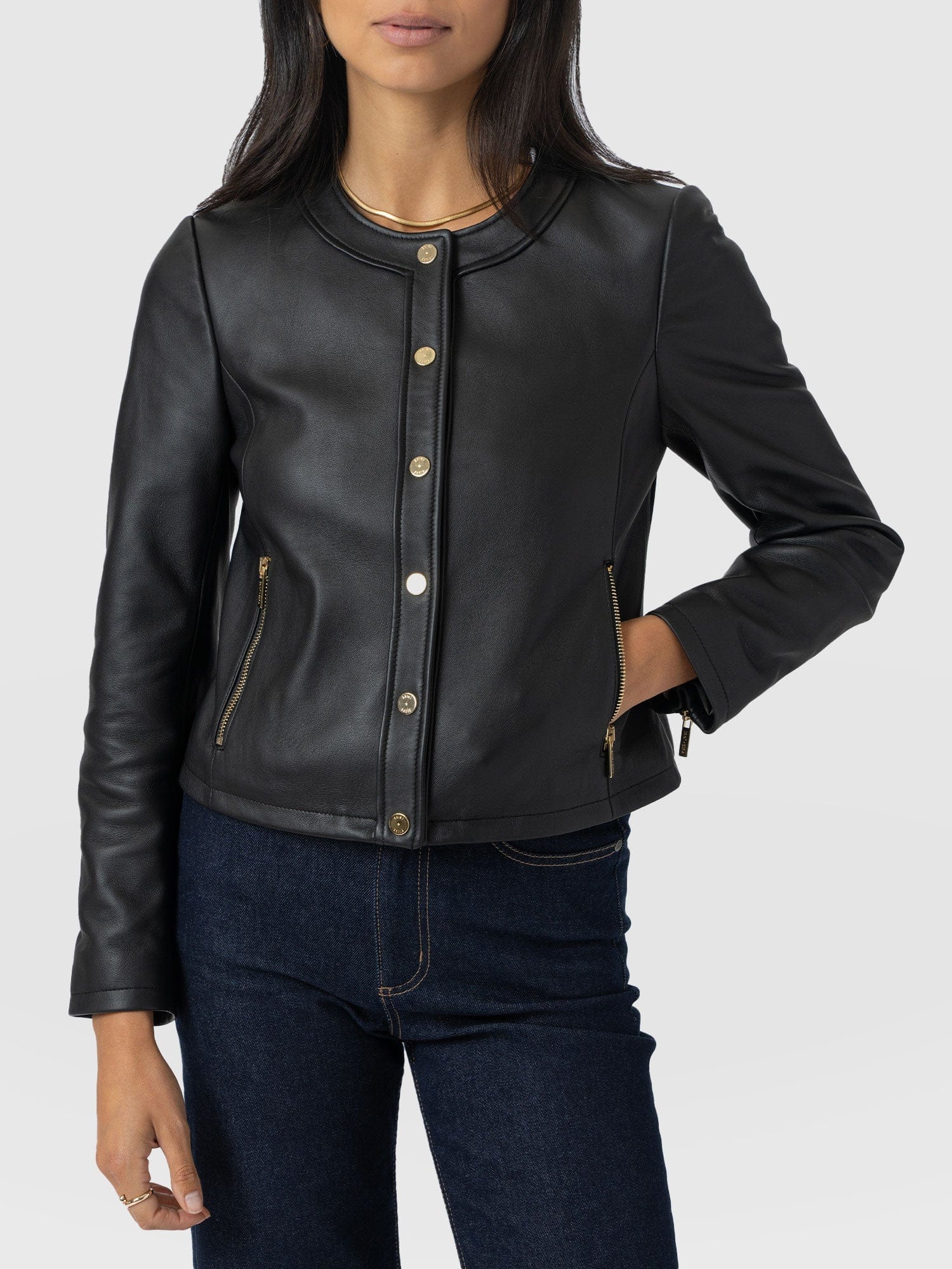 Skye Jacket - Black - Women's Leathers | Saint + Sofia® EU