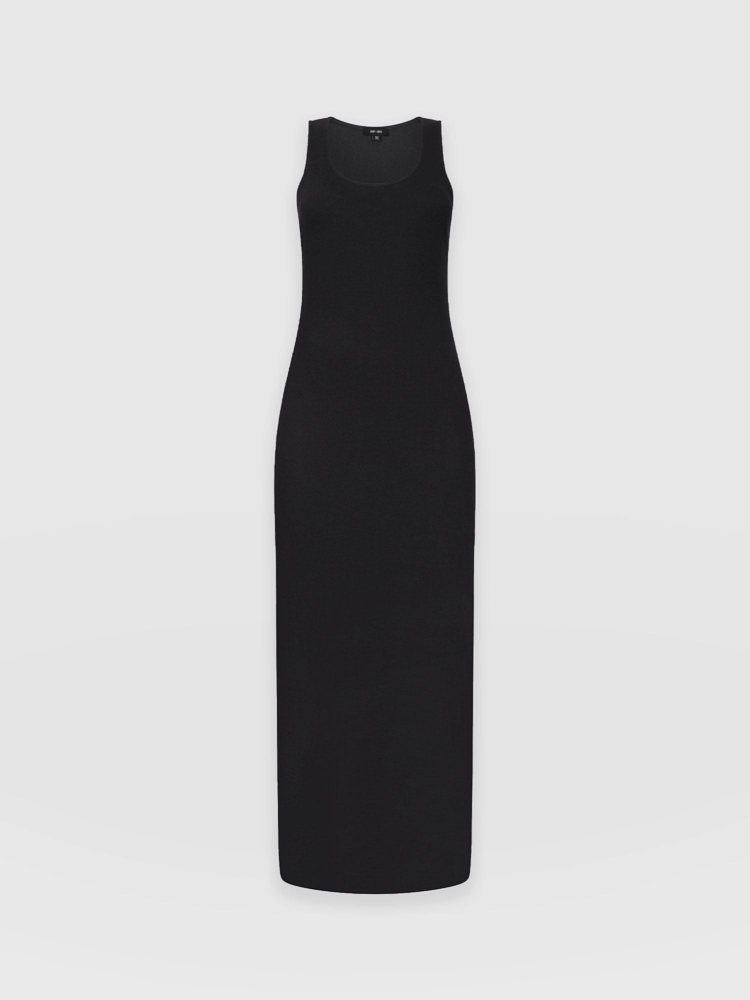 Sleeveless Rib Dress Black - Women's Dresses | Saint and Sofia® EU