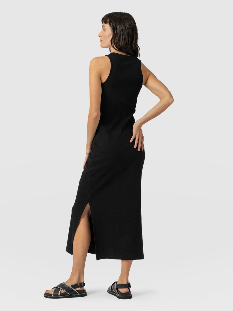 Sleeveless Rib Dress Black - Women's Dresses | Saint + Sofia® EU