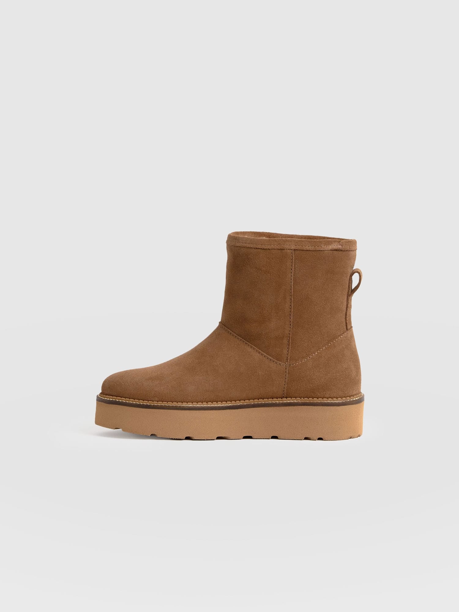 Sloane Shearling Boot - Camel - Women's Shoes | Saint + Sofia® EU