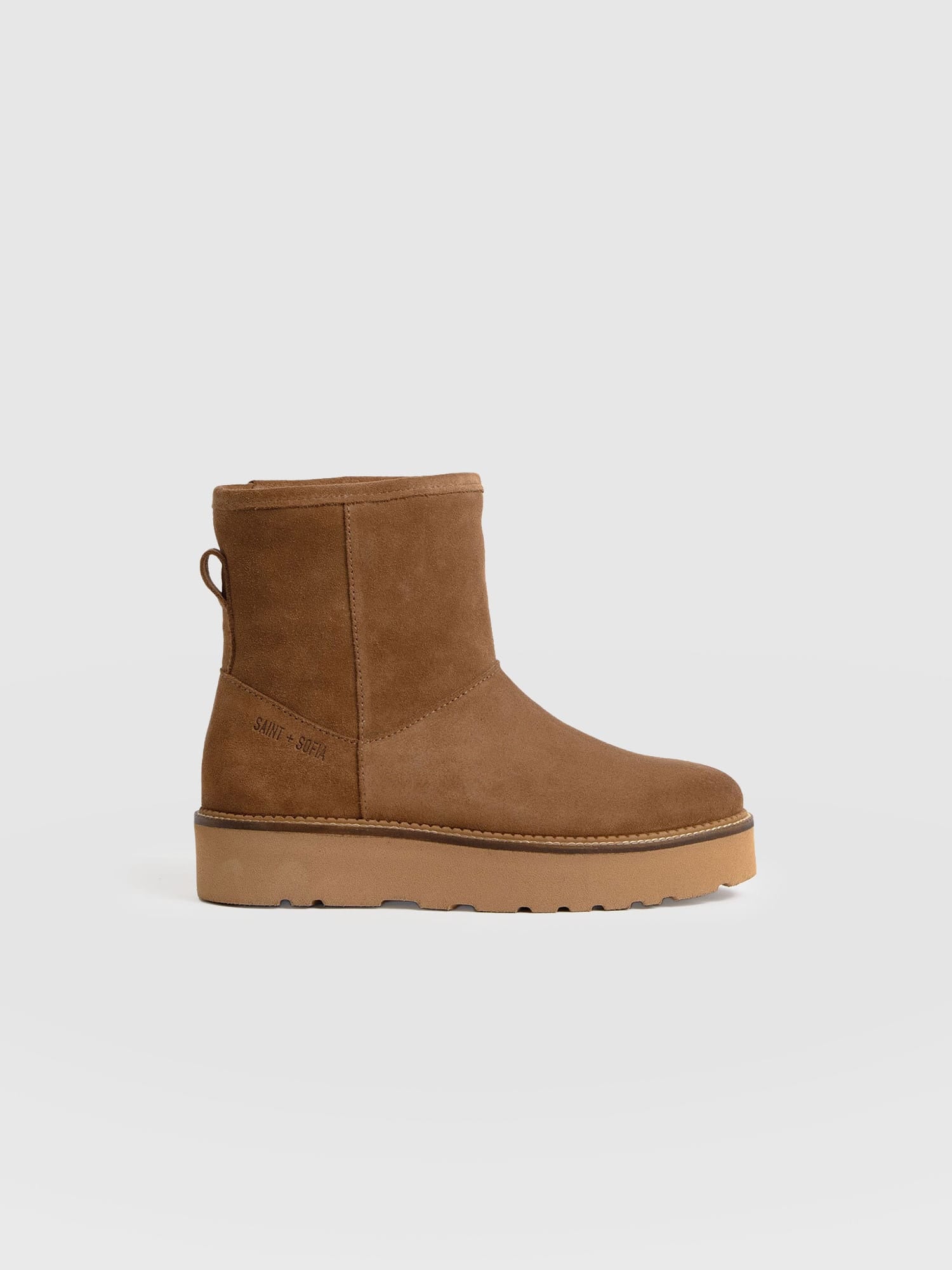 Sloane Shearling Boot - Camel - Women's Shoes | Saint + Sofia® EU