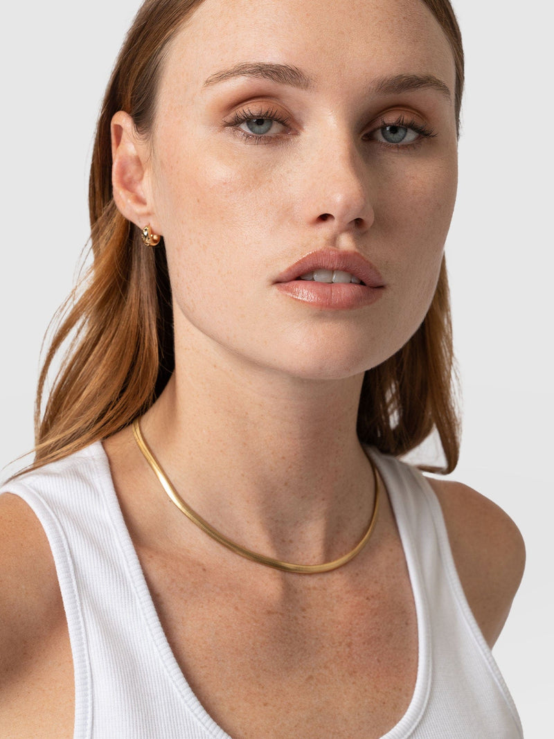 Snake Chain Necklace Gold - Women's Necklaces | Saint + Sofia® UK