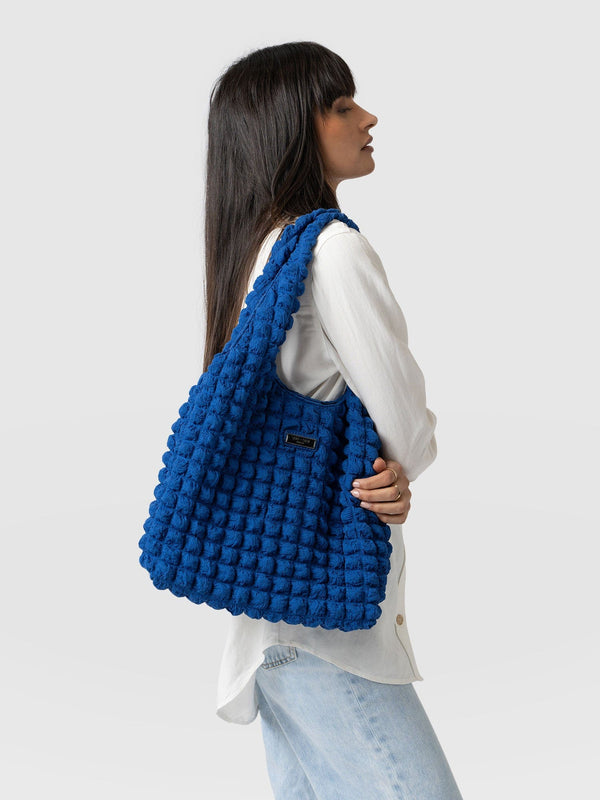 Soho Shoulder Tote Bag Blue - Women's Bags | Saint + Sofia® EU