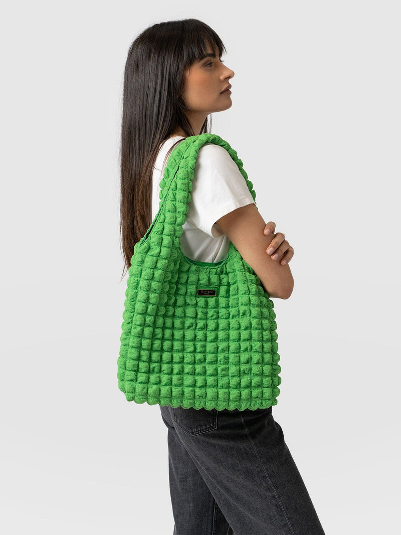 Soho Shoulder Tote Bag Green - Women's Bags | Saint + Sofia® EU