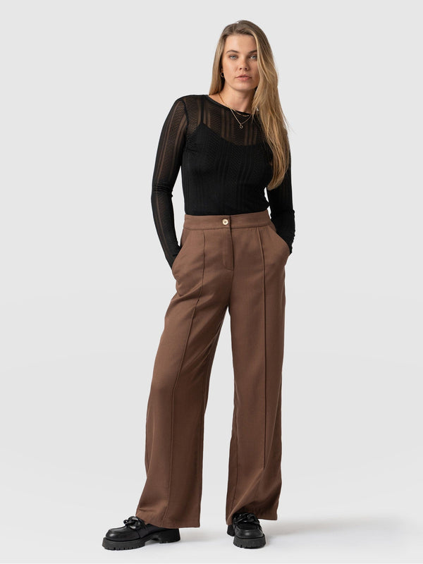 Spencer Pant Brown - Women's Trousers | Saint + Sofia® EU