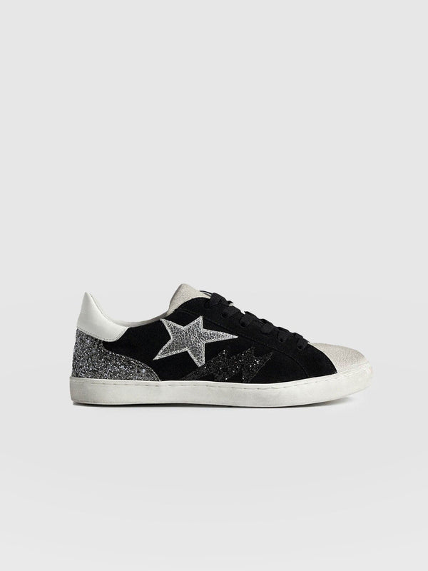 Spitalfields Trainers Black Suede - Women's Trainers | Saint + Sofia® EU