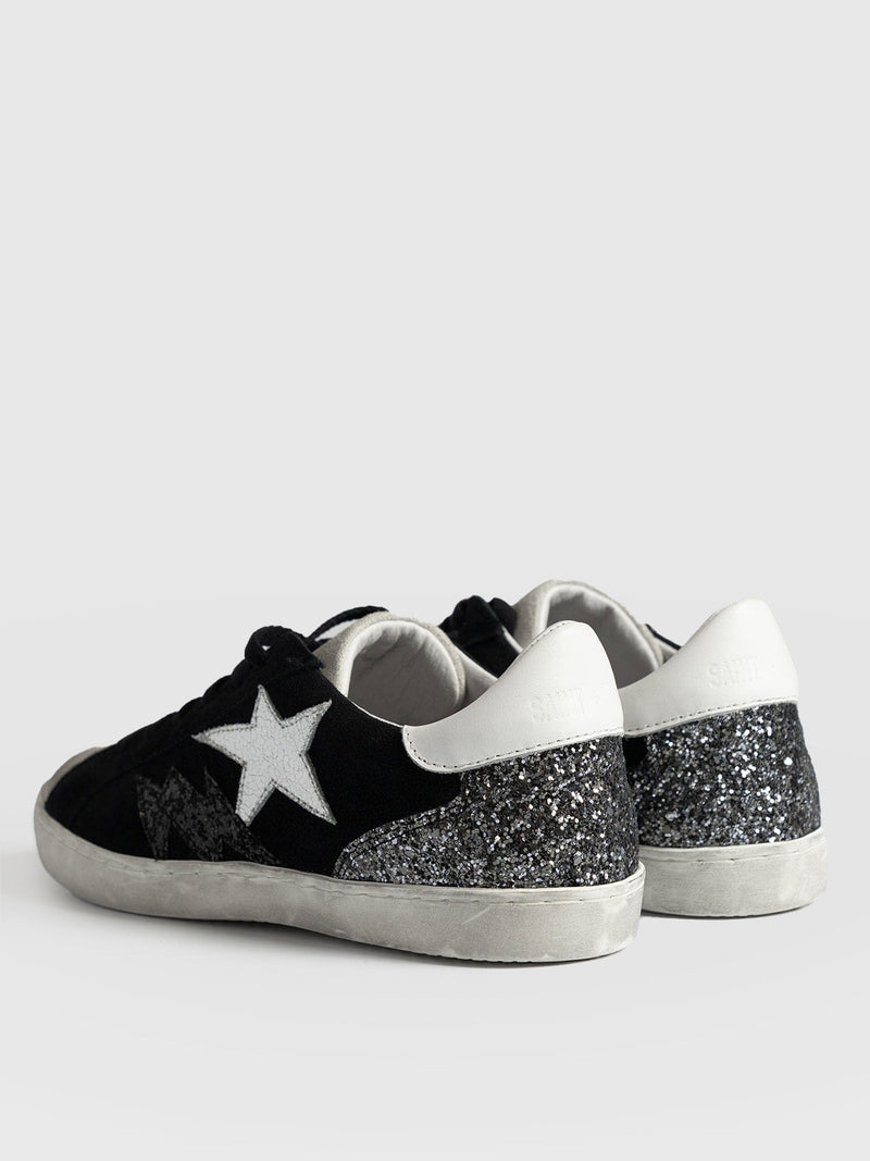 Spitalfields Trainers Black Suede - Women's Trainers | Saint + Sofia® EU