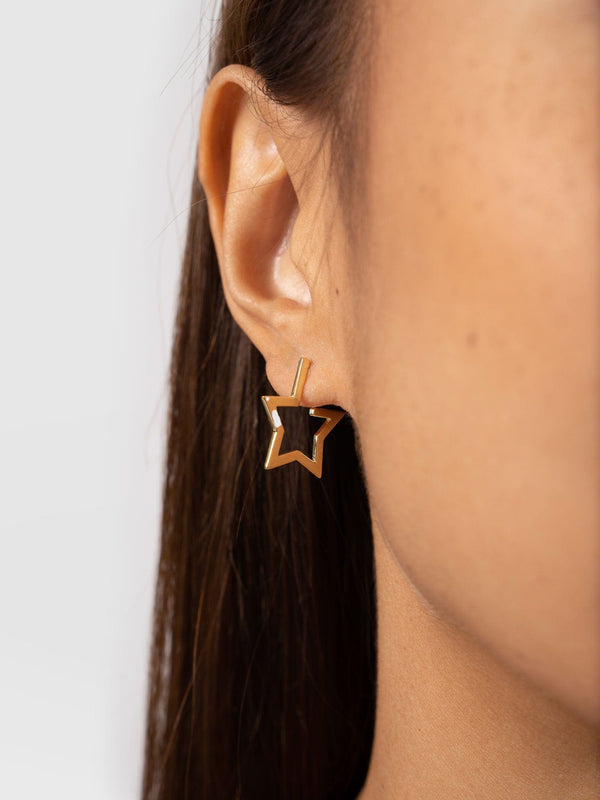 Star Stud Earrings Gold - Women's Earrings | Saint + Sofia® EU