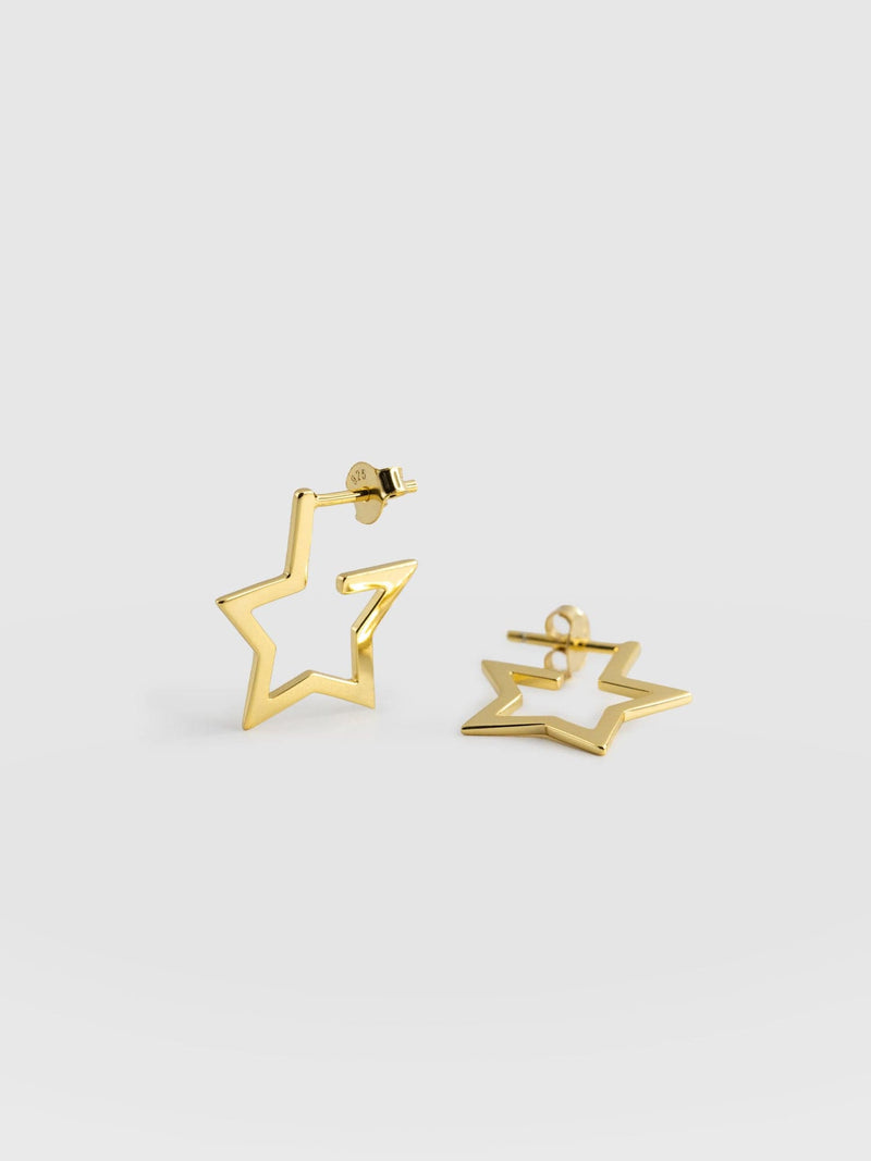Star Stud Earrings Gold - Women's Earrings | Saint + Sofia® EU