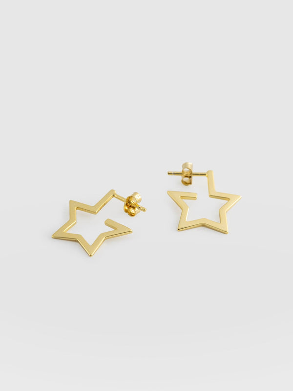 Star Stud Earrings Gold - Women's Earrings | Saint + Sofia® EU