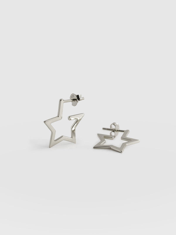 Star Stud Earrings Silver - Women's Earrings | Saint + Sofia® EU