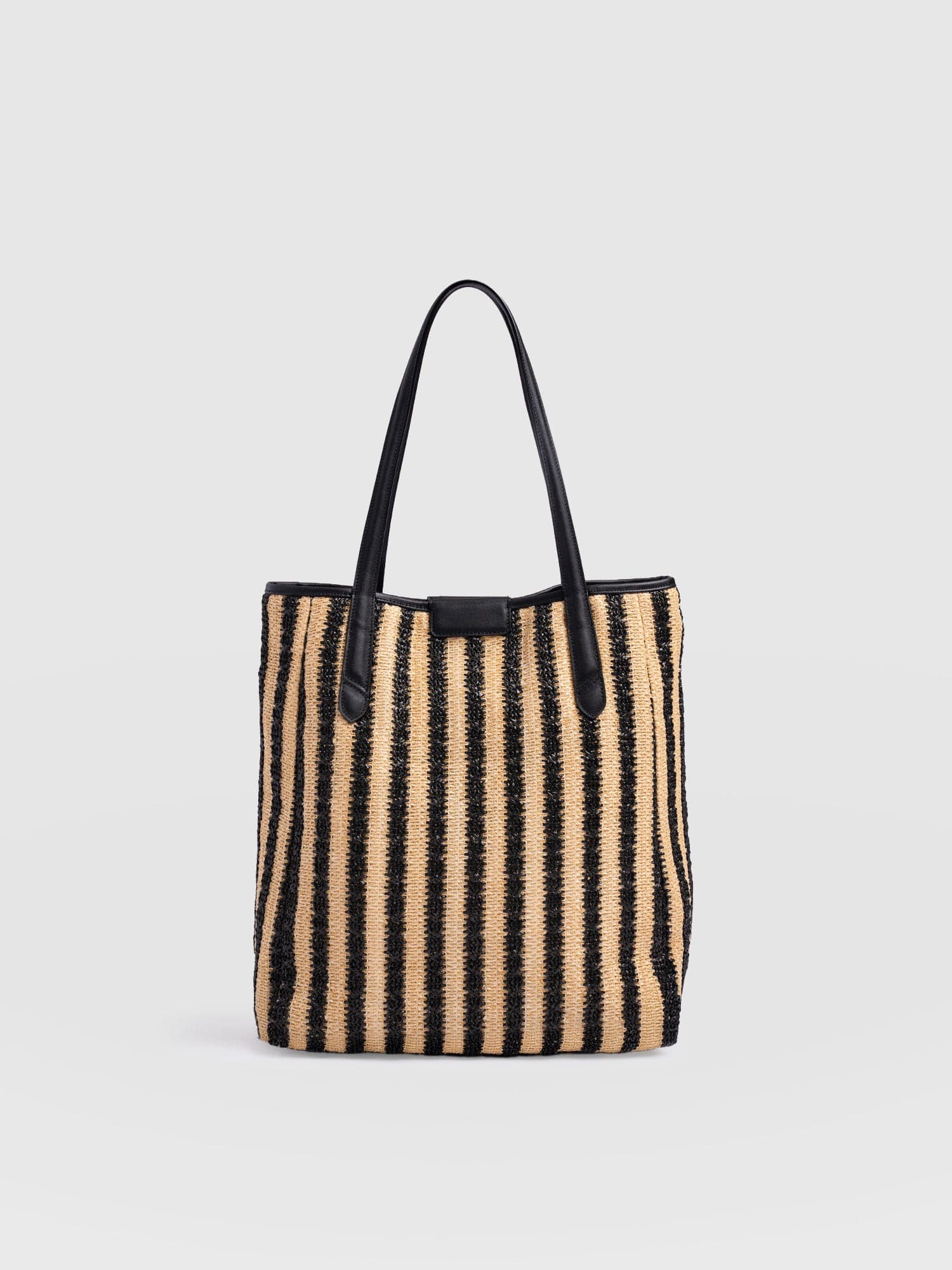 Stella Shopper Bag - Black Raffia - Women's Handbags | Saint + Sofia® EU