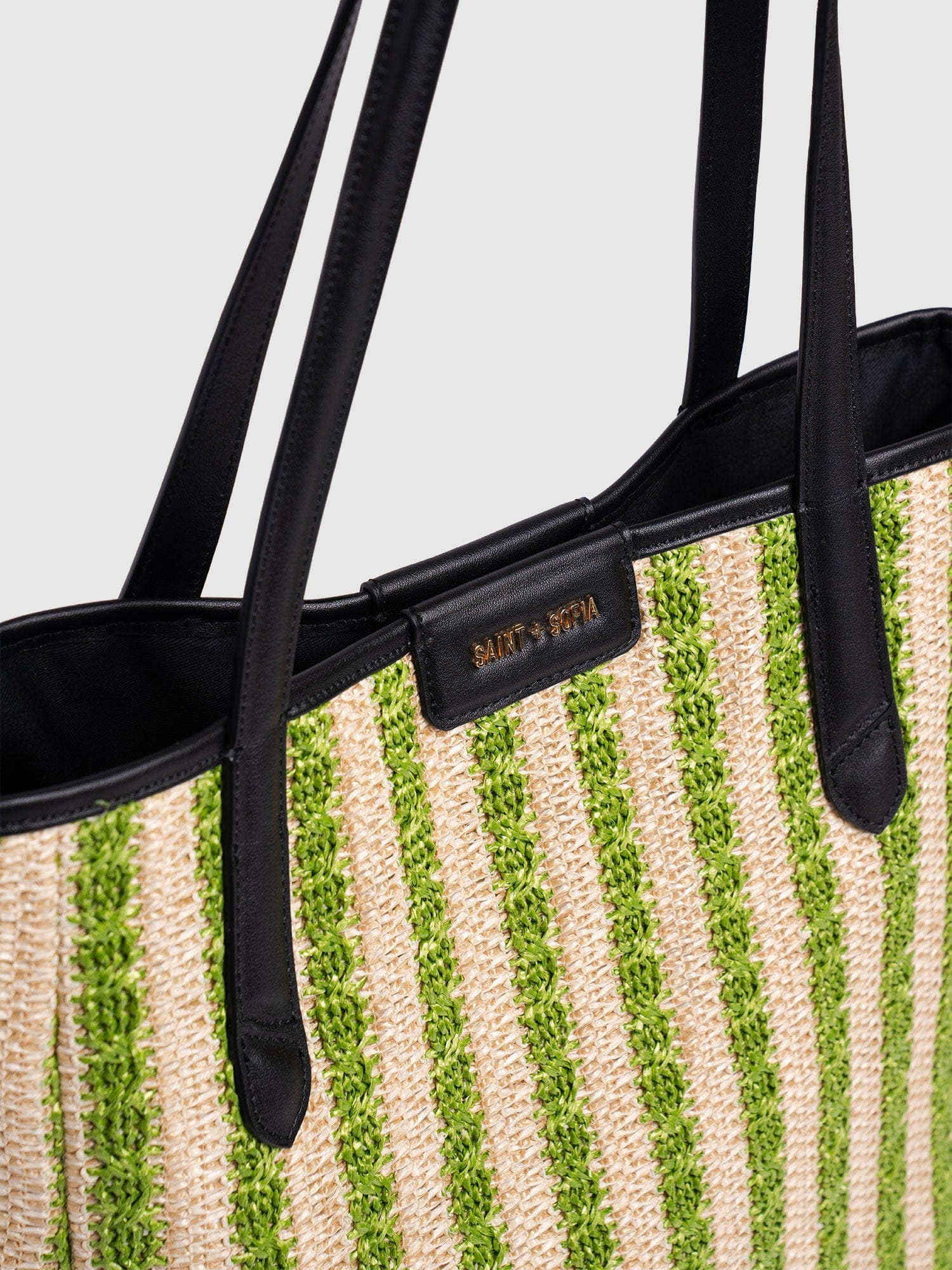 Stella Shopper Bag - Green Raffia - Women's Handbags | Saint + Sofia® EU