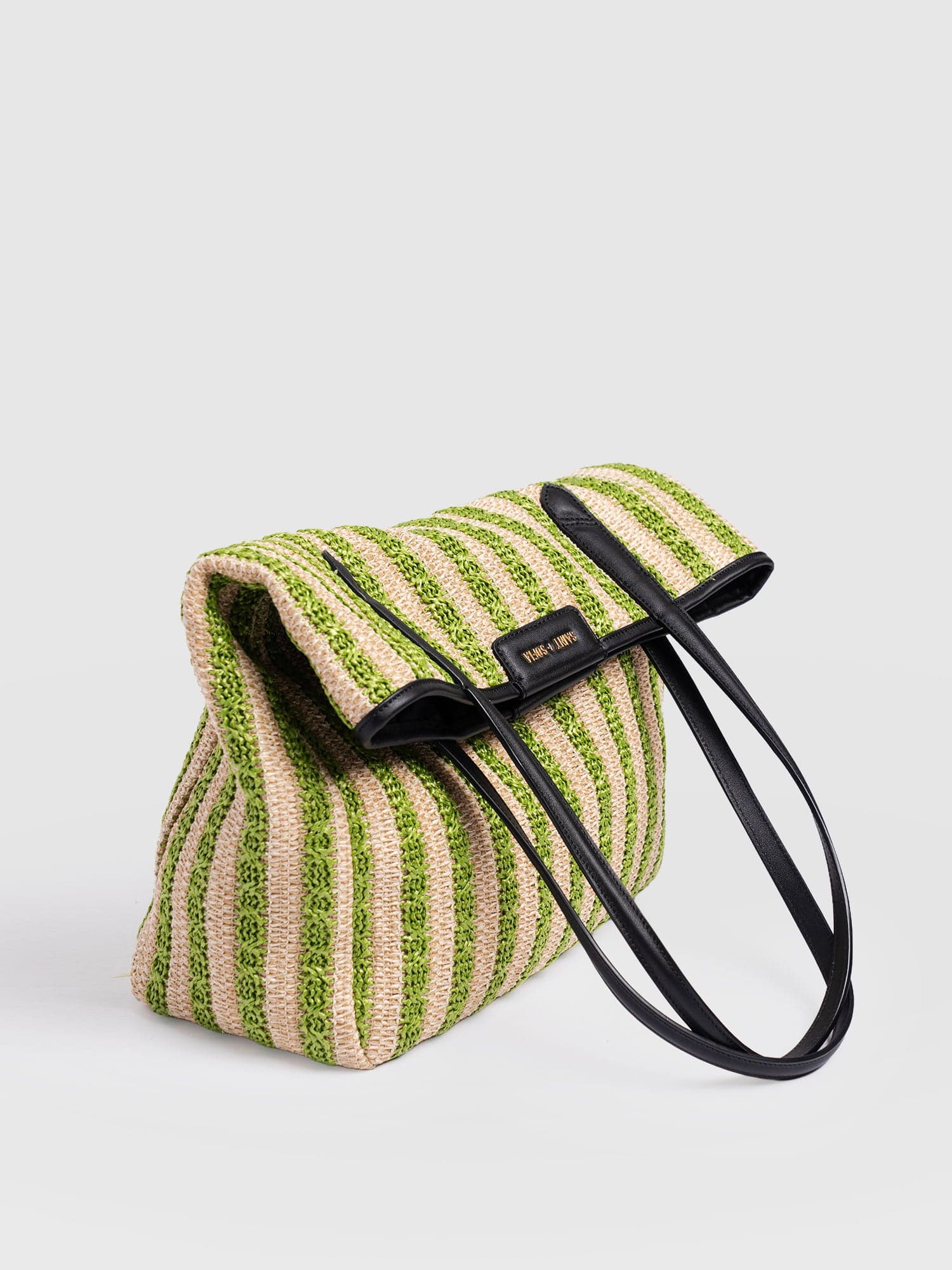 Stella Shopper Bag - Green Raffia - Women's Handbags | Saint + Sofia® EU