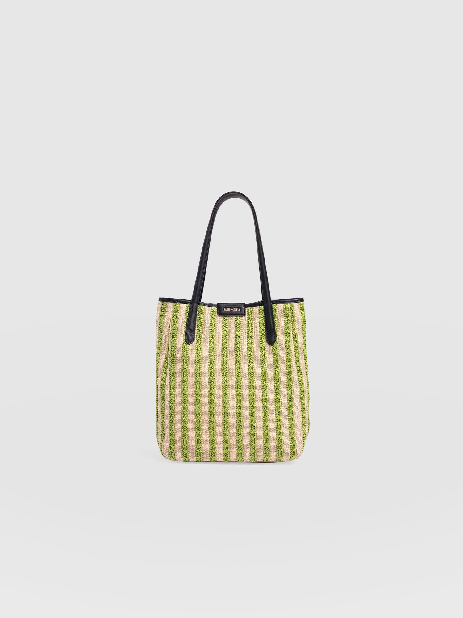 Stella Shopper Bag - Green Raffia - Women's Handbags | Saint + Sofia® EU