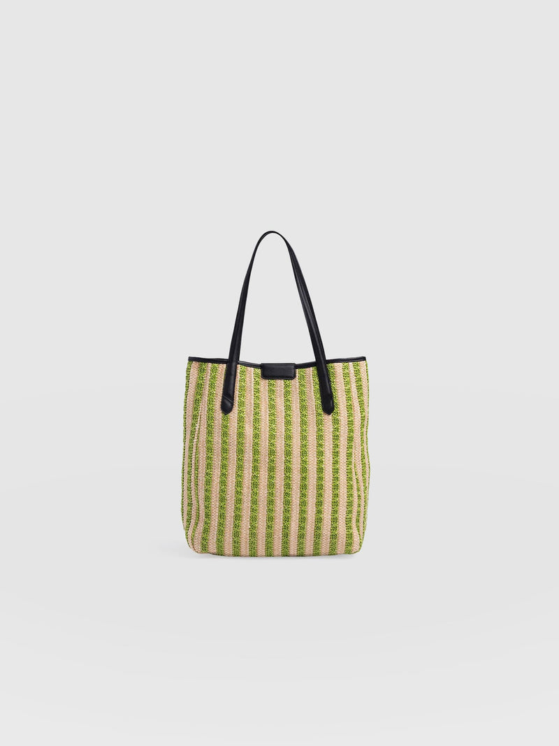 Stella Shopper Bag - Green Raffia - Women's Handbags | Saint + Sofia® EU