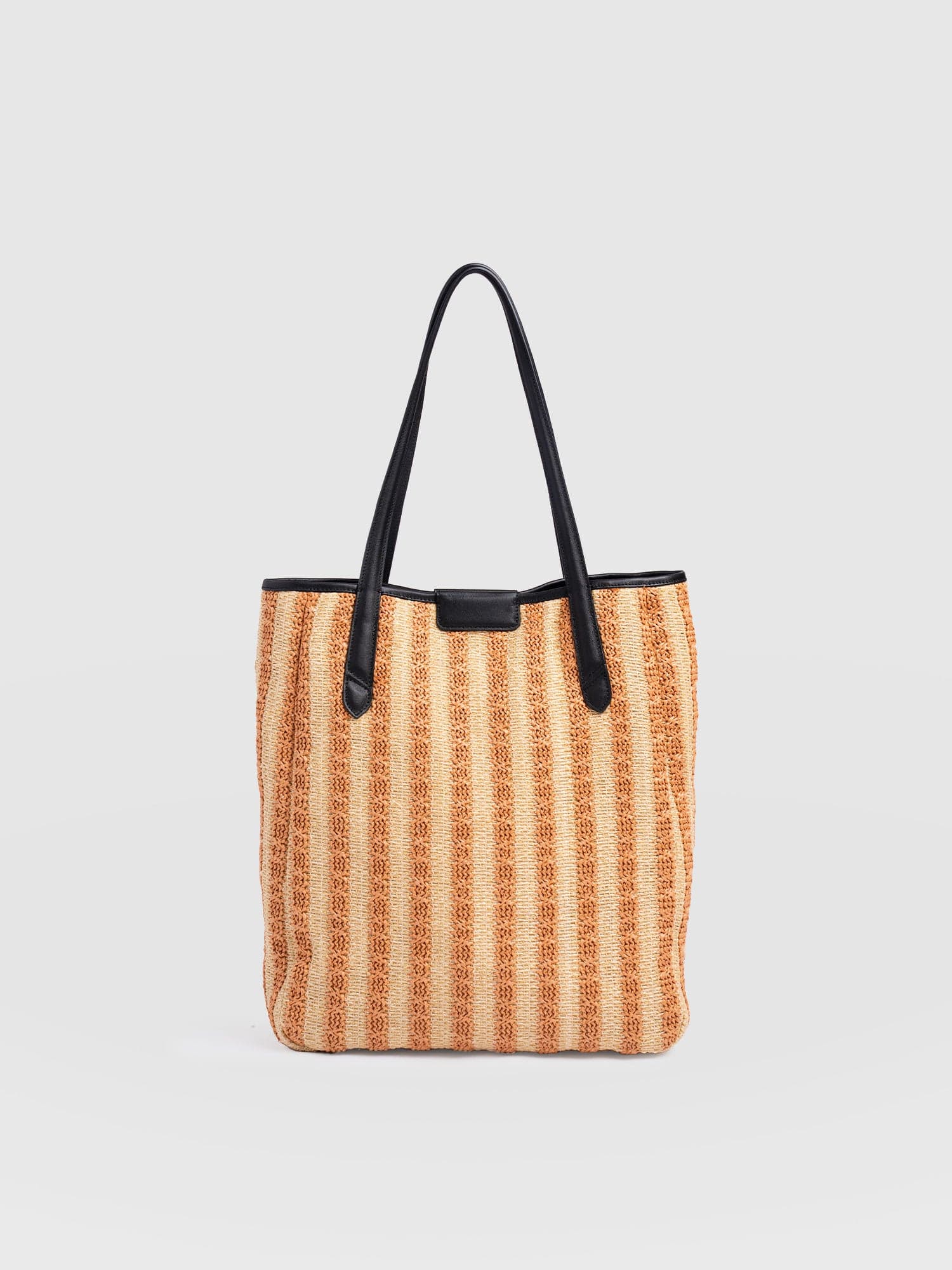 Stella Shopper Bag - Orange Raffia - Women's Handbags | Saint + Sofia® EU