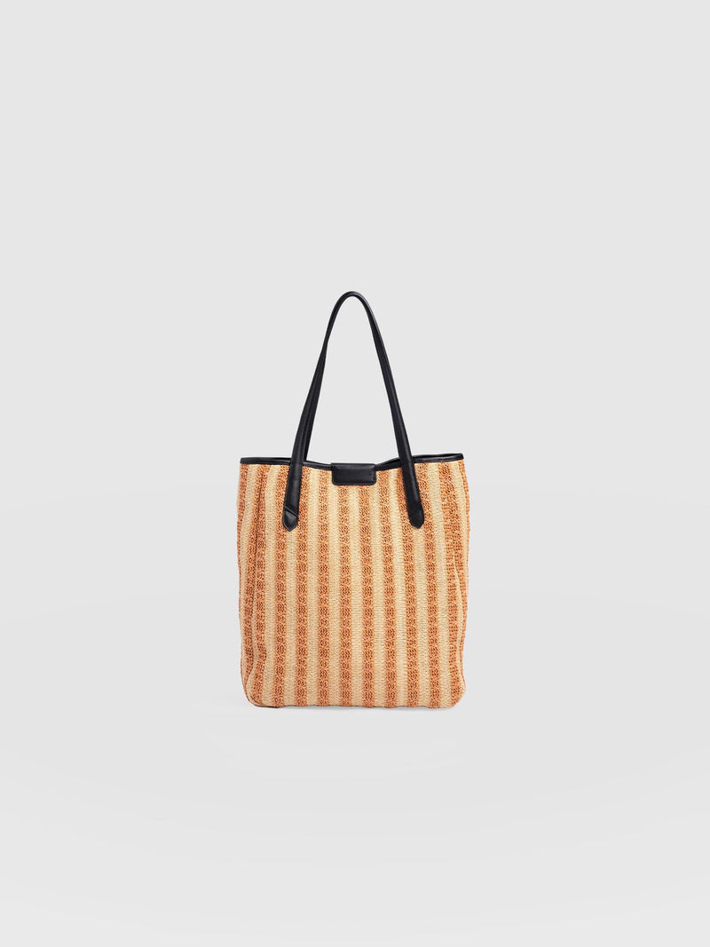 Stella Shopper Bag - Orange Raffia - Women's Handbags | Saint + Sofia® EU
