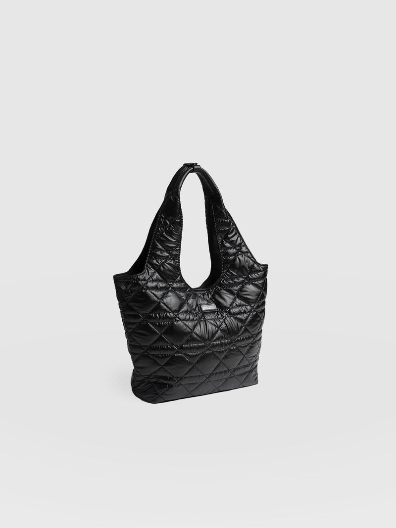 Stella Shoulder Tote Bag Gloss Black - Women's Bags |  Saint + Sofia® EU