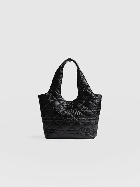 Stella Shoulder Tote Bag Gloss Black - Women's Bags |  Saint + Sofia® EU