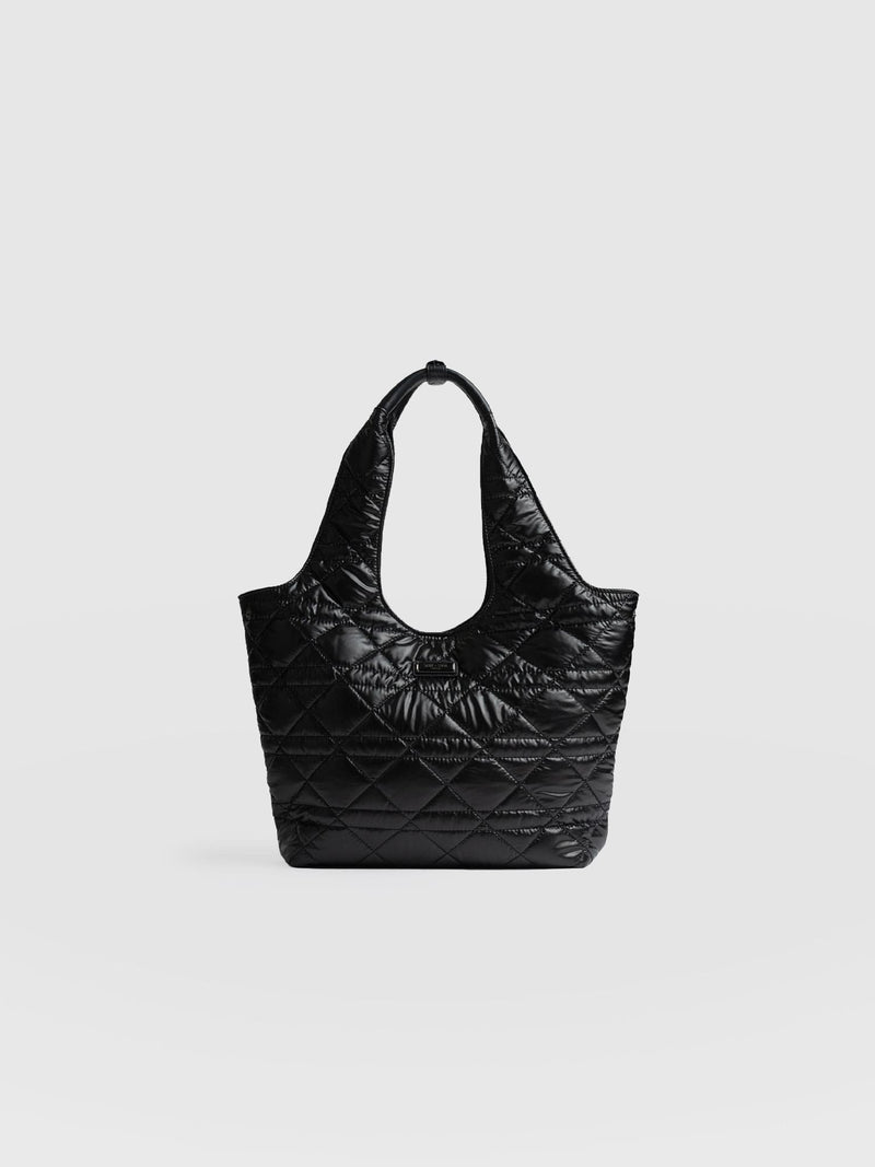 Stella Shoulder Tote Bag Gloss Black - Women's Bags |  Saint + Sofia® EU