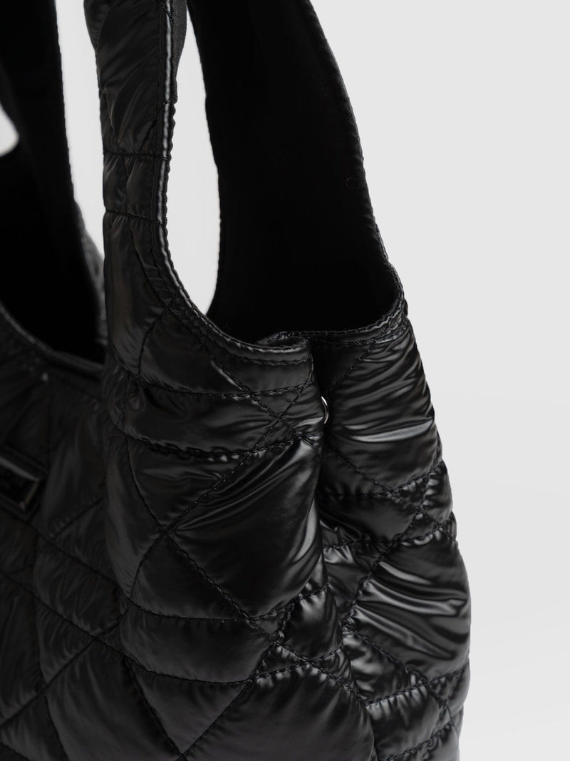 Stella Shoulder Tote Bag Gloss Black - Women's Bags |  Saint + Sofia® EU