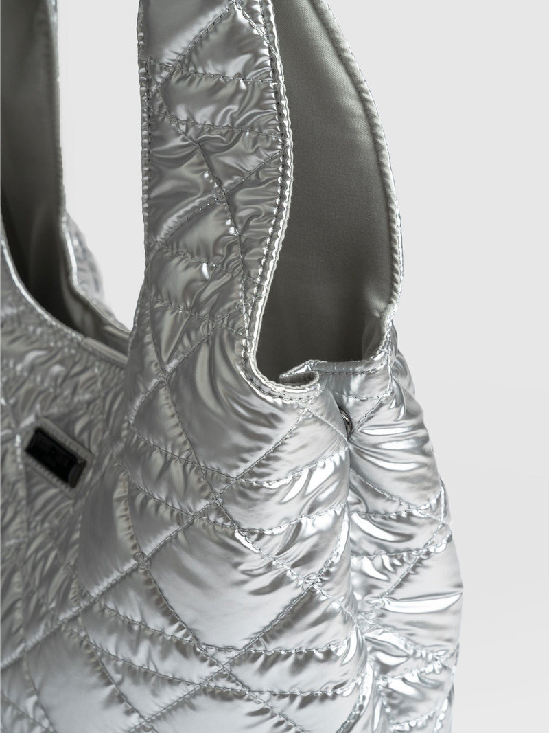 Stella Shoulder Tote Bag Silver - Women's Bags |  Saint + Sofia® EU