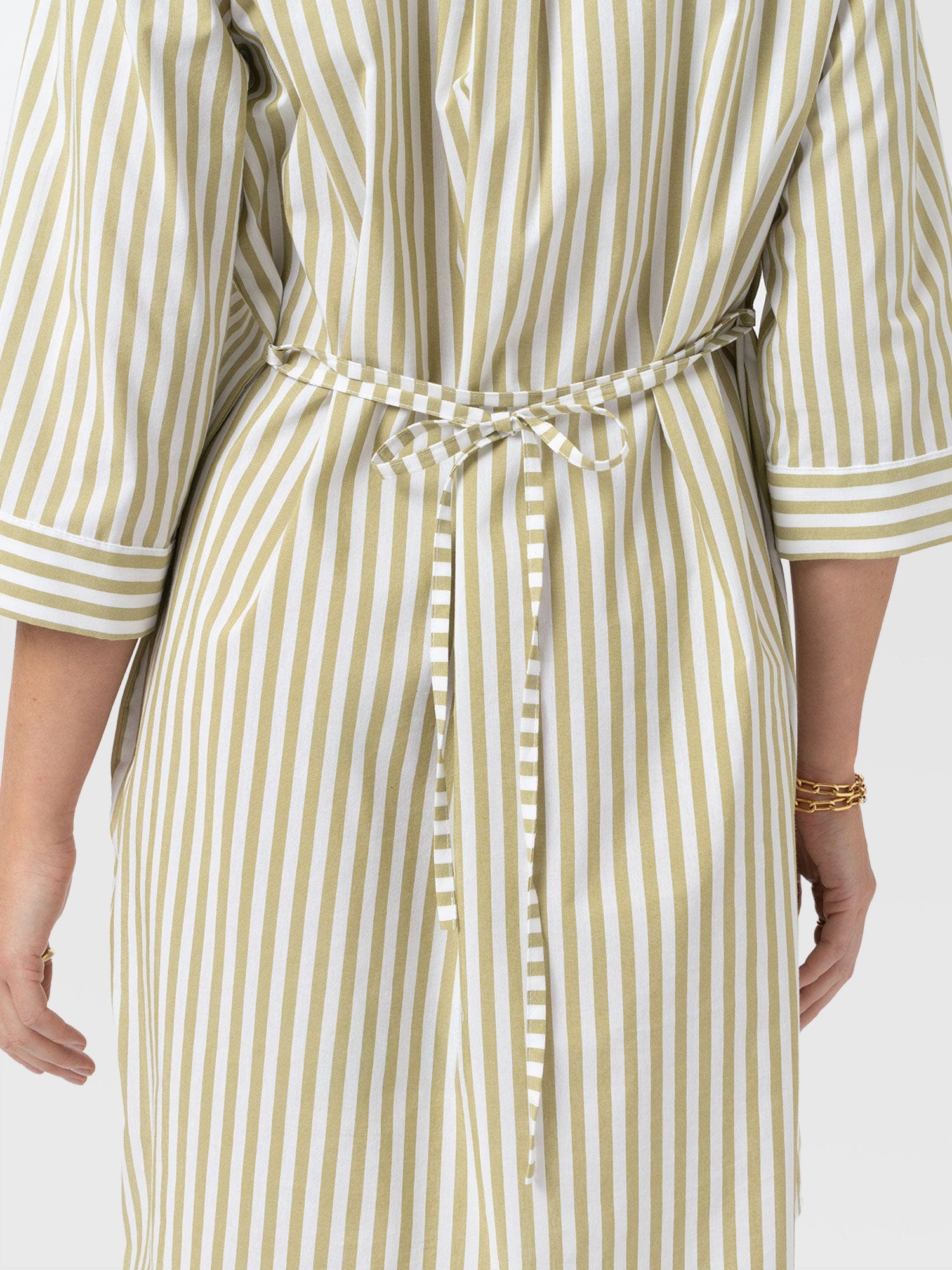 Stevie Shirt Dress - Green Stripe - Women's Dresses | Saint + Sofia® EU