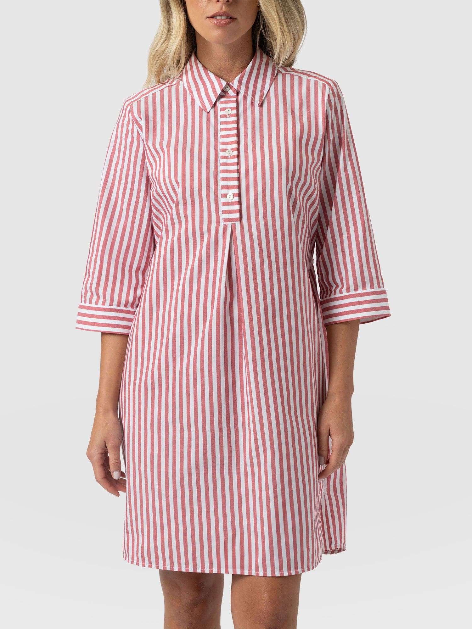 Stevie Shirt Dress - Red Stripe - Women's Dresses | Saint + Sofia® EU