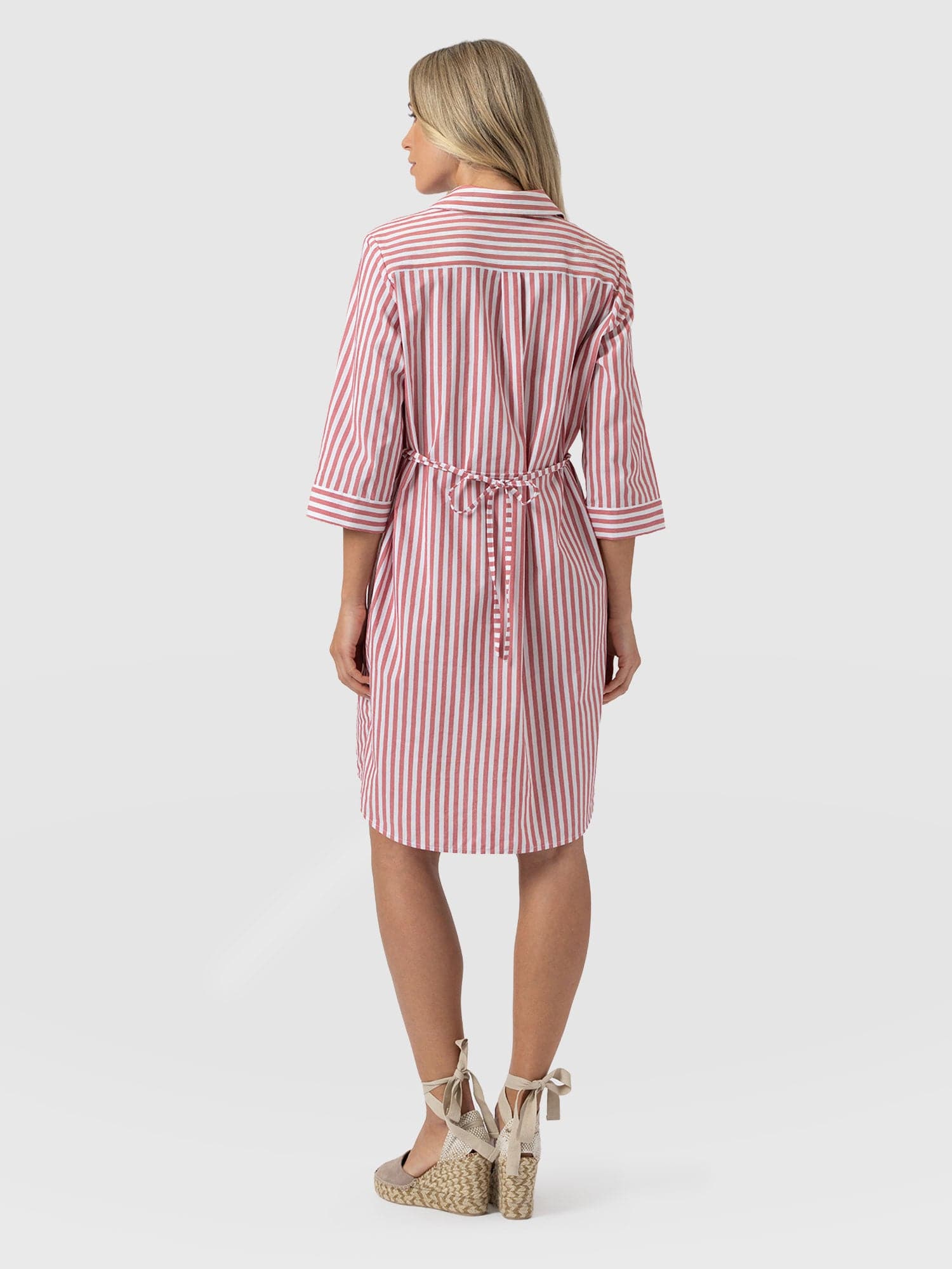 Stevie Shirt Dress - Red Stripe - Women's Dresses | Saint + Sofia® EU
