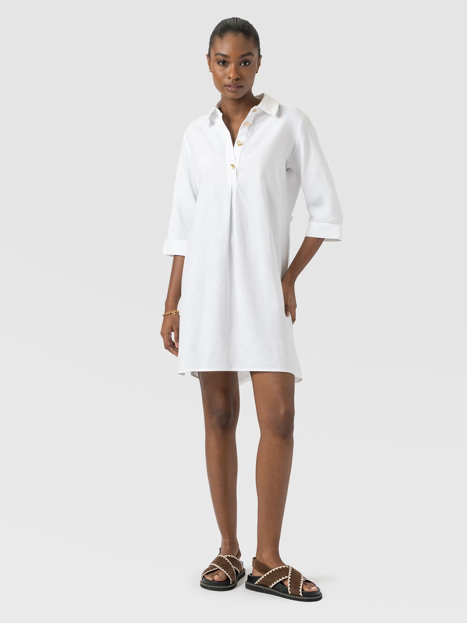 Stevie Shirt Dress - White - Women's Dresses | Saint + Sofia® EU