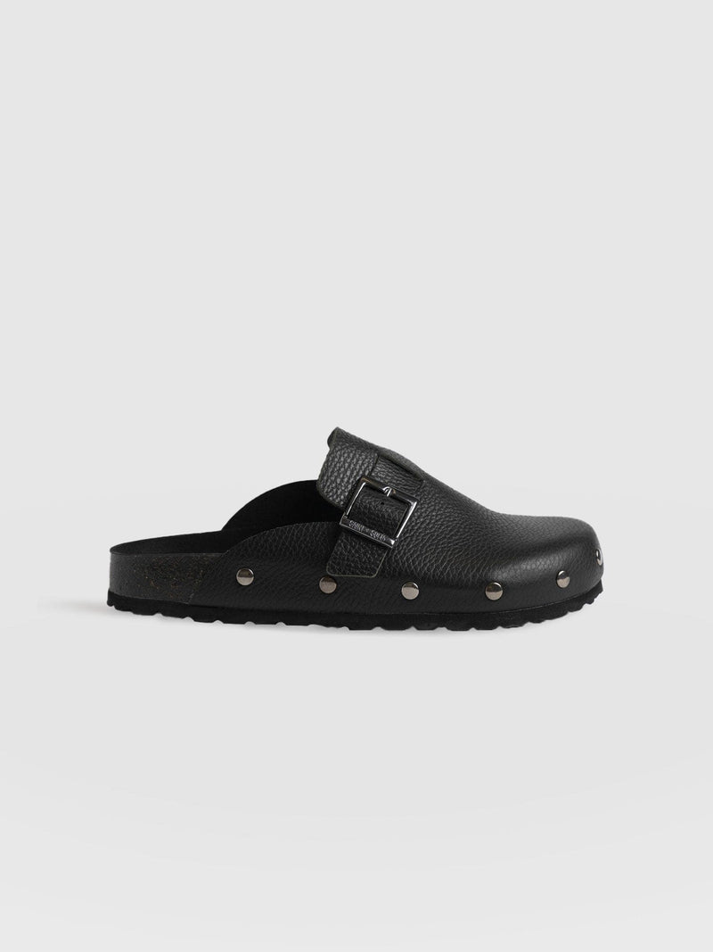 Studded Clogs Black - Women's Shoes | Saint + Sofia® EU