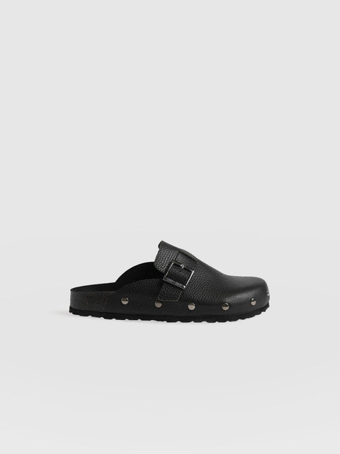 Studded Clogs Black - Women's Shoes | Saint + Sofia® EU