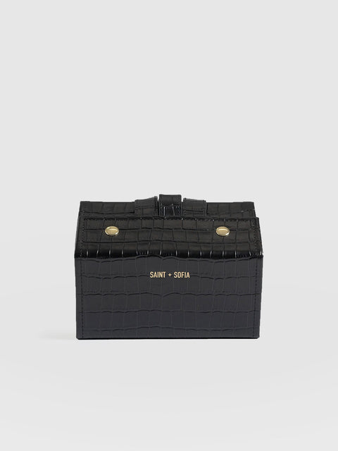 Sunglasses Multi Case Black Croc - Women's Travel Accessories | Saint + Sofia® EU