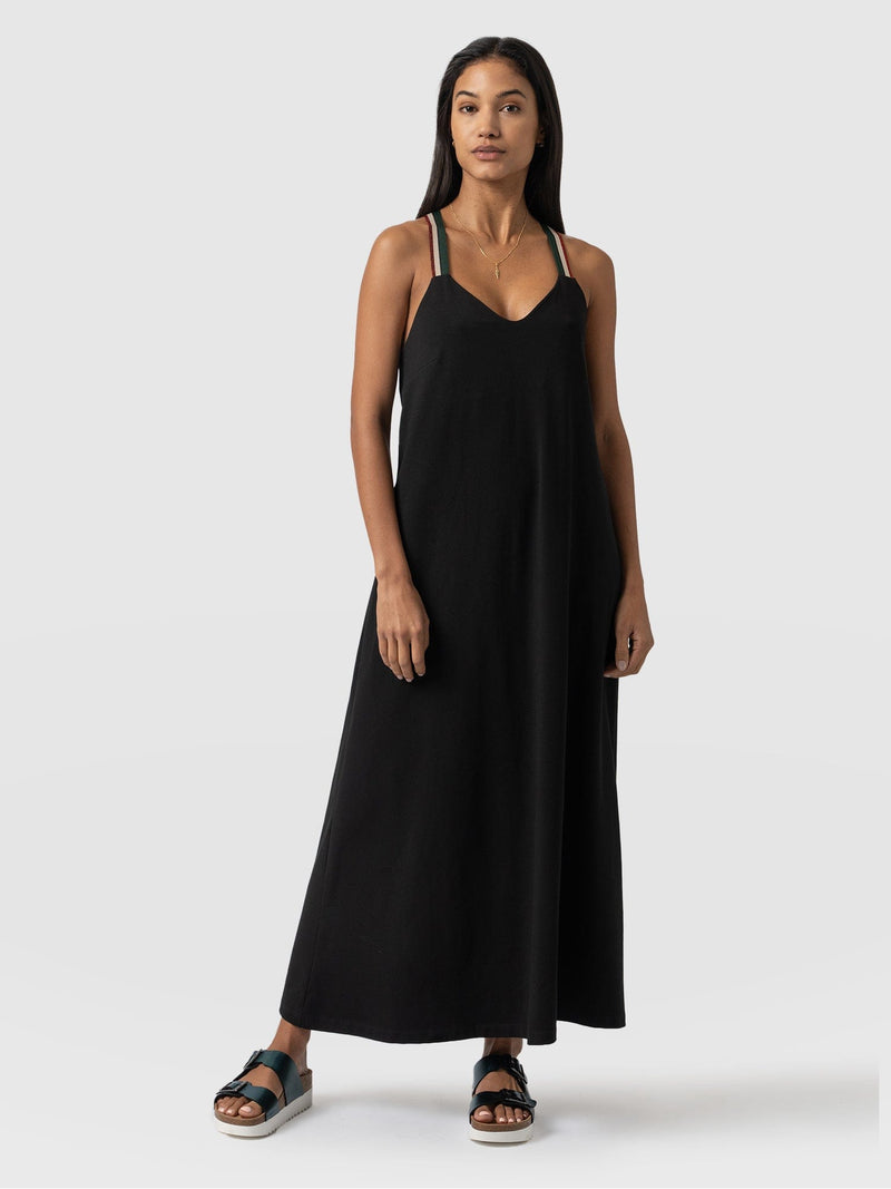 Sunset Dress Black Red Lurex - Women's Dresses | Saint + Sofia® EU