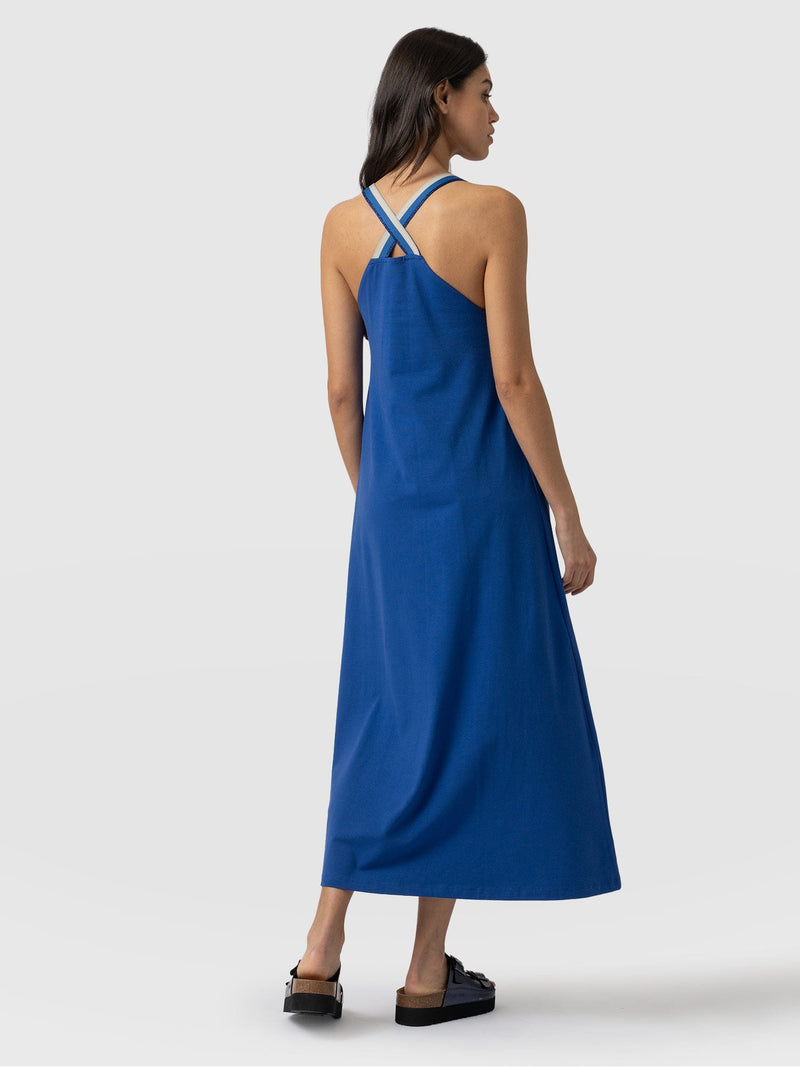 Sunset Dress Cobalt Blue Navy Lurex - Women's Dresses | Saint + Sofia® EU