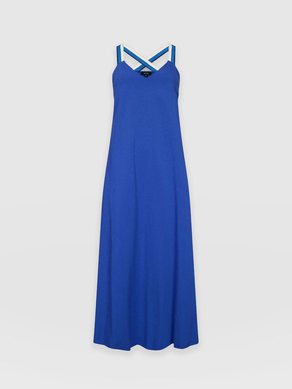 Sunset Dress Cobalt Blue Navy Lurex - Women's Dresses | Saint + Sofia® EU