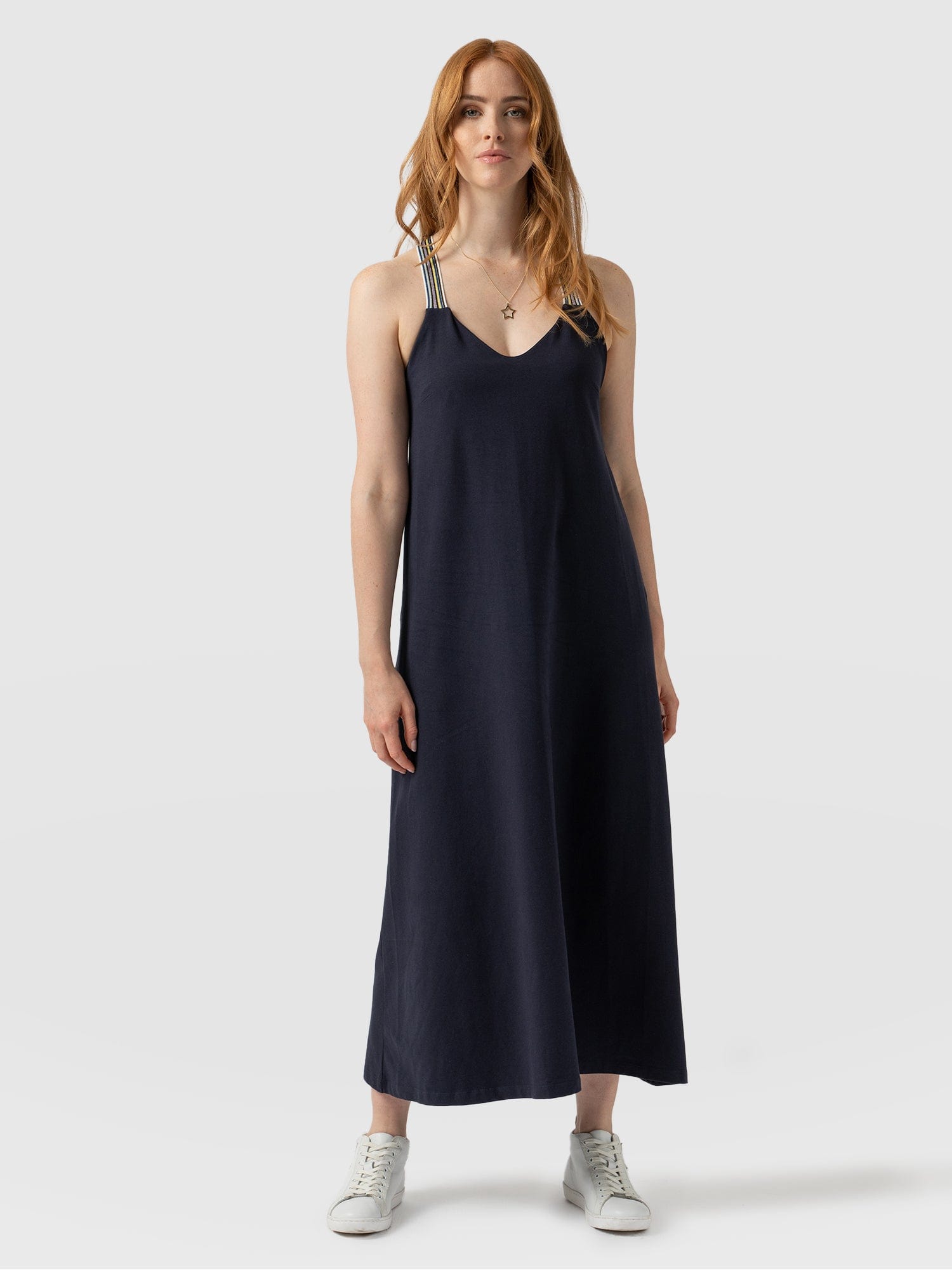 Sunset Dress Navy Rainbow - Women's Dresses | Saint + Sofia® EU