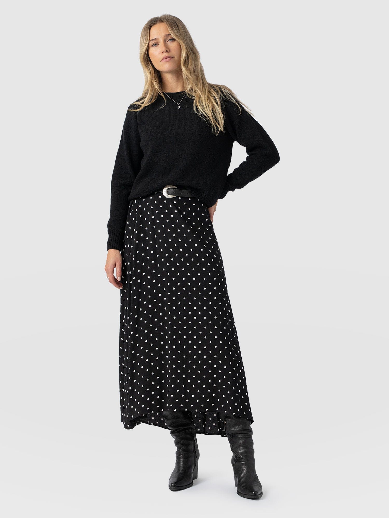 Sutton Skirt - Black Polka Dot - Women's Skirts | Saint + Sofia® EU