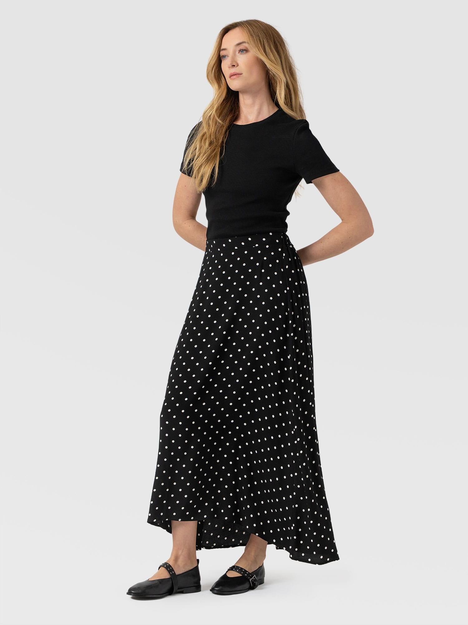 Sutton Skirt - Black Polka Dot - Women's Skirts | Saint + Sofia® EU