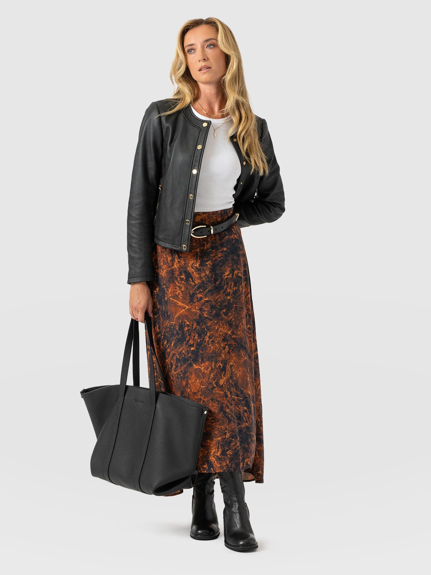 Sutton Skirt - Brown Marble - Women's Skirts | Saint + Sofia® EU