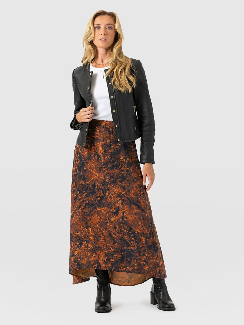 Sutton Skirt - Brown Marble - Women's Skirts | Saint + Sofia® EU