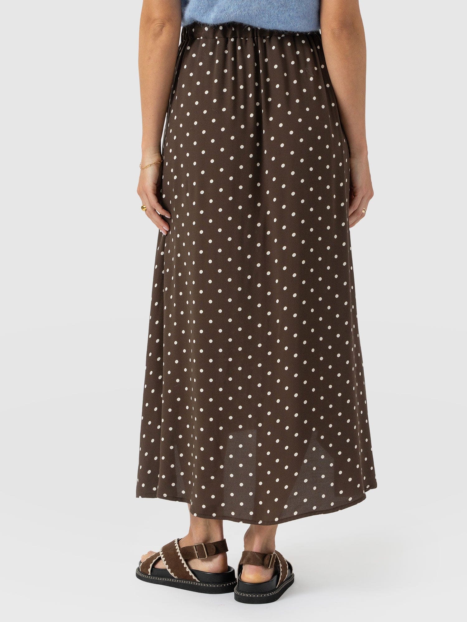 Sutton Skirt - Brown Polka Dot - Women's Skirts | Saint + Sofia® EU