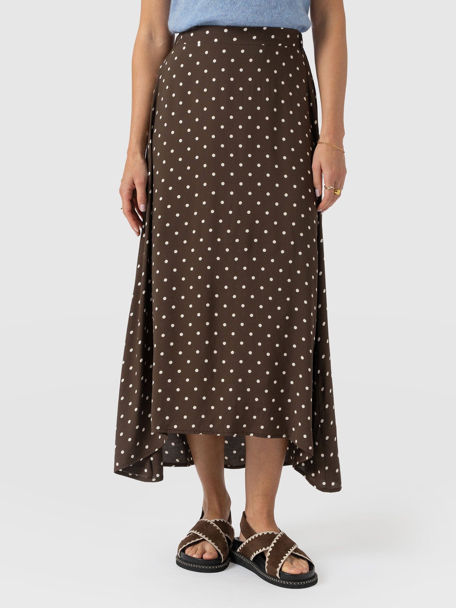 Sutton Skirt - Brown Polka Dot - Women's Skirts | Saint + Sofia® EU