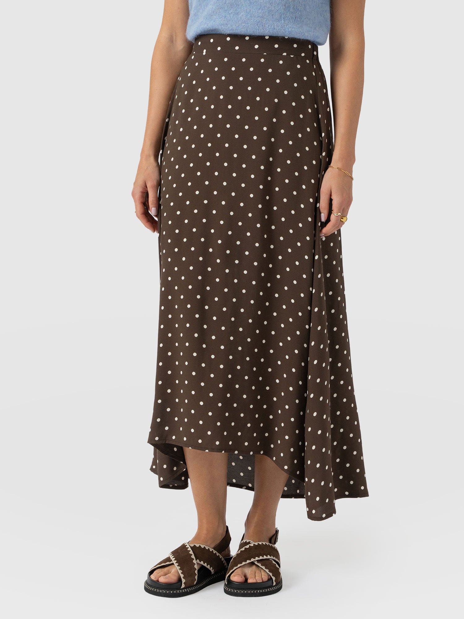 Sutton Skirt - Brown Polka Dot - Women's Skirts | Saint + Sofia® EU