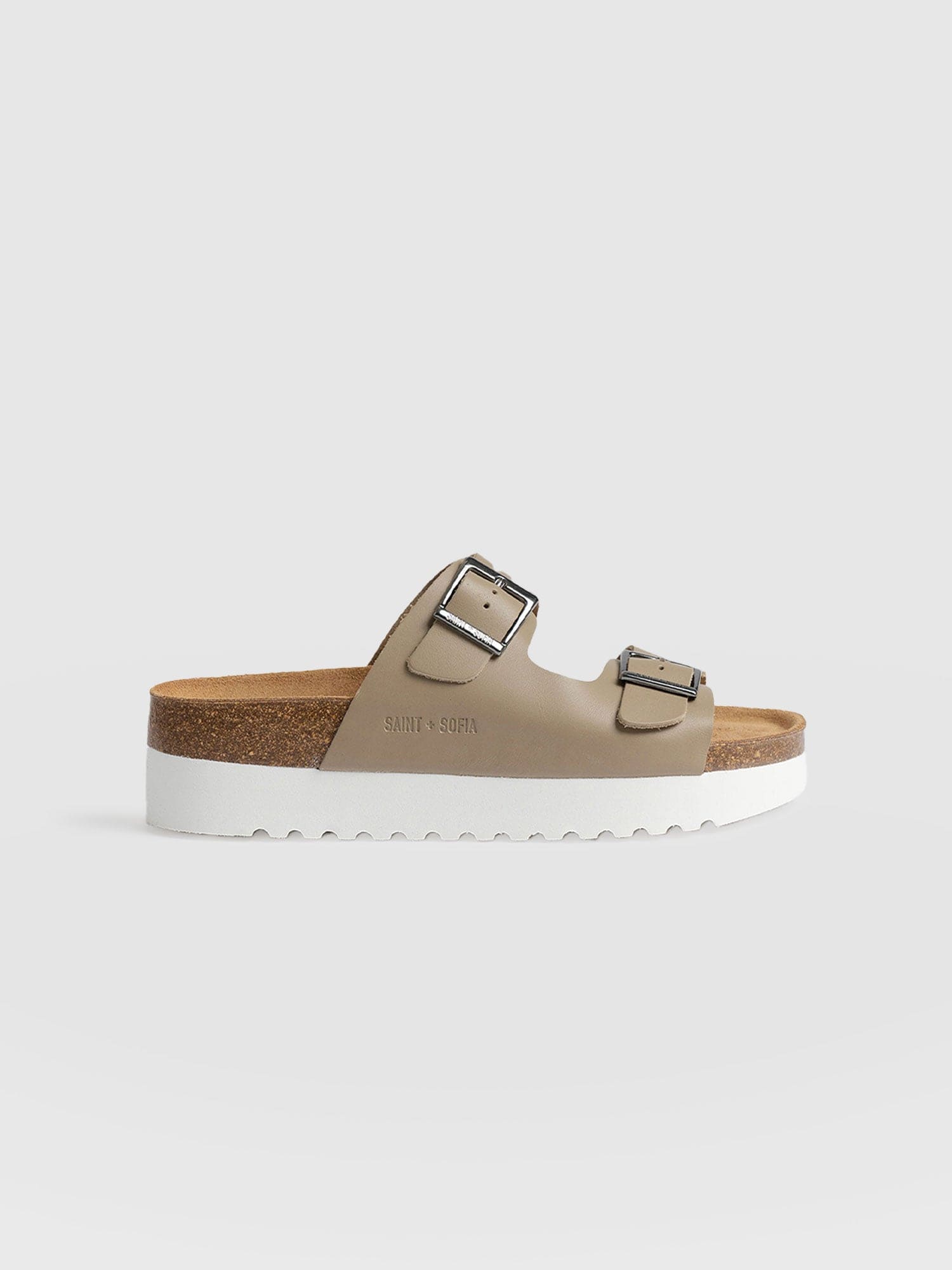 Sutton Slides Taupe - Women's Sandals | Saint + Sofia® EU