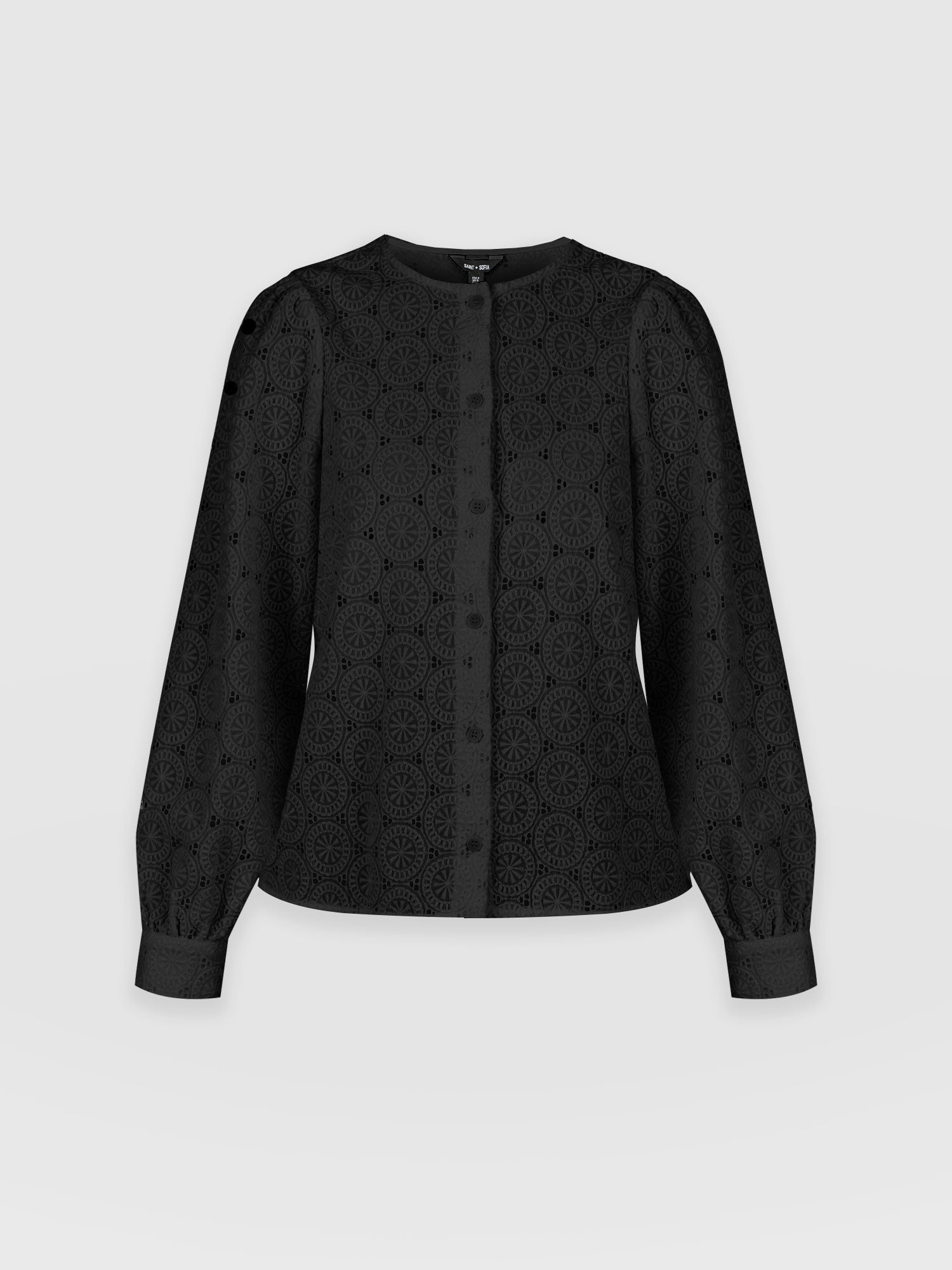 Tabitha Blouse Black Broderie - Women's Blouses | Saint + Sofia® EU