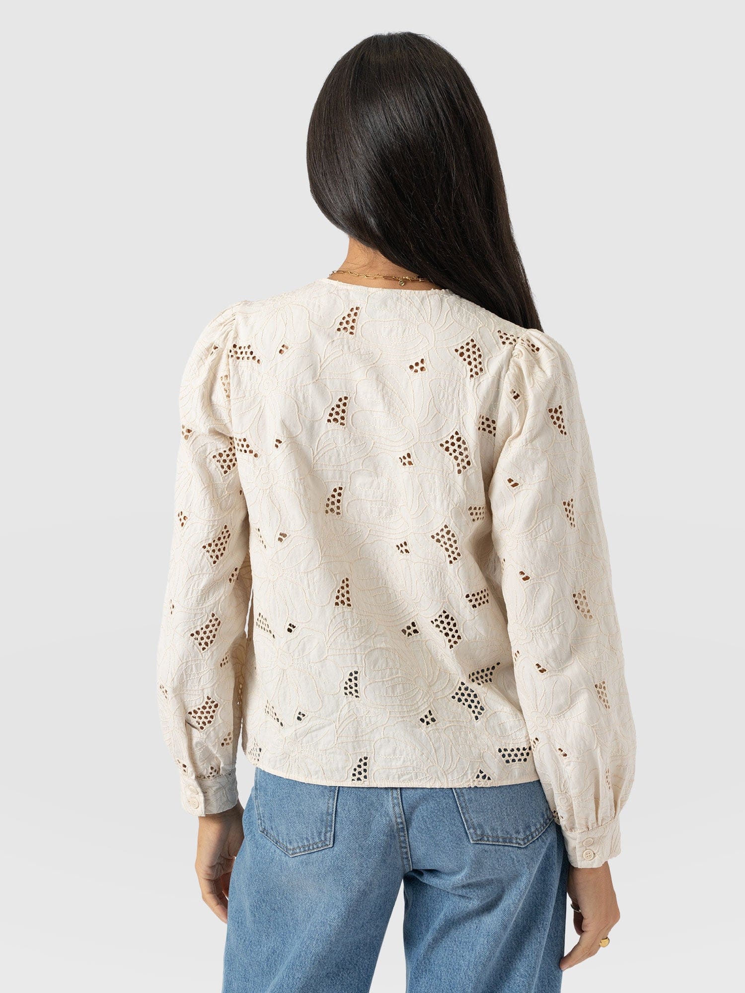 Tabitha Blouse - Cream Floral - Women's Blouses | Saint + Sofia® EU