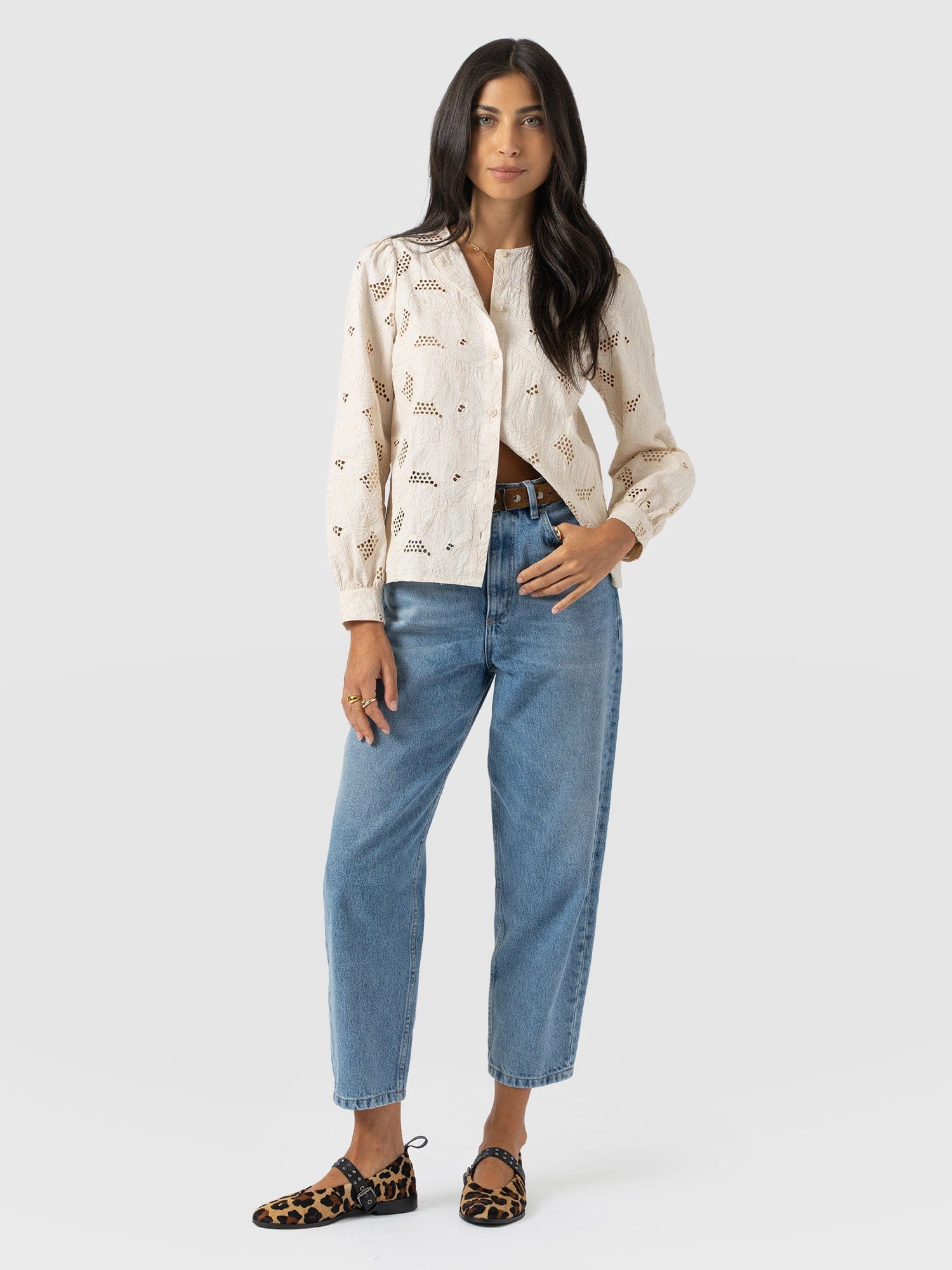 Tabitha Blouse - Cream Floral - Women's Blouses | Saint + Sofia® EU