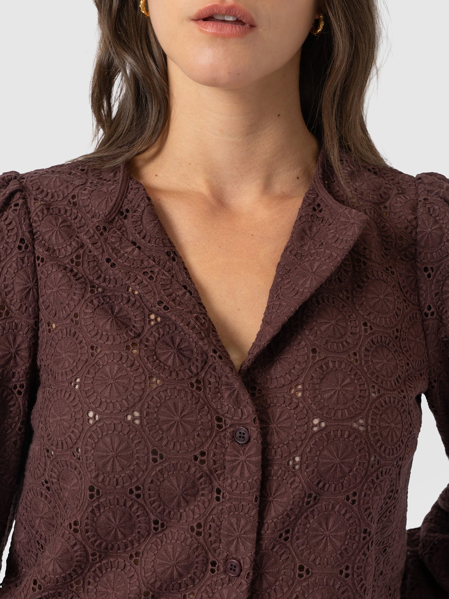 Tabitha Blouse - Maroon - Women's Blouses | Saint and Sofia® EU